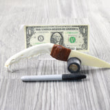 Coyote Jaw Handle Bone Blade Ornamental Knife #135d    Mountain Man Knife