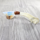 Deer Jaw Handle Opalite Blade Ornamental Knife #145d     Mountain Man Knife