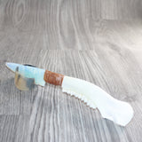Deer Jaw Handle Opalite Blade Ornamental Knife #29060