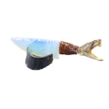 Fangless Rattlesnake Head Handle Opalite Blade Ornamental Knife #455d     Mountain Man Knife