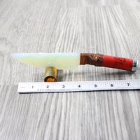 Shotgun Shell Hull Handle Opalite Blade Ornamental Knife #74751 Mountain Man Knife