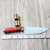 Shotgun Shell Hull Handle Opalite Blade Ornamental Knife #74751 Mountain Man Knife