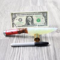 Shotgun Shell Hull Handle Opalite Blade Ornamental Knife #74751 Mountain Man Knife
