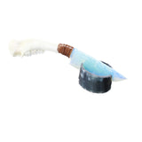 Deer Jaw Handle Opalite Blade Ornamental Knife #655d     Mountain Man Knife