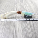 Deer Jaw Handle Opalite Blade Ornamental Knife #655d     Mountain Man Knife