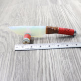 Shotgun Shell Handle Opalite Blade Ornamental Knife #765d     Mountain Man Knife