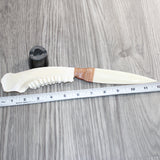 Deer Jaw Handle Bone Blade Ornamental Knife # 31360