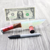Shotgun Shell Handle Opalite Blade Ornamental Knife #765d     Mountain Man Knife
