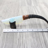 Springbok Horn Handle Opalite Blade Ornamental Knife #175d     Mountain Man Knife