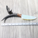 Springbok Horn Handle Opalite Blade Ornamental Knife #175d     Mountain Man Knife