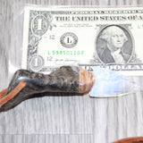 Goat Horn Handle Opalite Blade Knife Necklace  # 16360