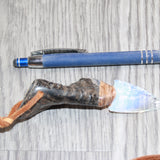Goat Horn Handle Opalite Blade Knife Necklace  # 16360