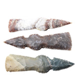 3 Stone Ornamental Tomahawk Heads #005d    Agate Jasper Ax Axe Hatchet