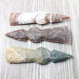 3 Stone Ornamental Tomahawk Heads #005d    Agate Jasper Ax Axe Hatchet