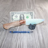 Hair-on Deer Bone Handle Opalite Blade Ornamental Knife #09460