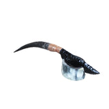 Impala Horn Handle Obsidian  Blade Ornamental Knife #05660