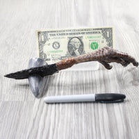 Turkey Foot Handle Obsidian Blade Ornamental Knife #1051 Mountain Man Knife