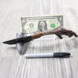 Turkey Foot Handle Obsidian Blade Ornamental Knife #1051 Mountain Man Knife