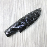 1 Obsidian Ornamental Knife Blade  #605d    Mountain Man Knife