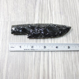 1 Obsidian Ornamental Knife Blade  #605d    Mountain Man Knife
