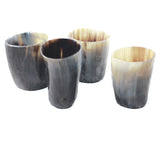 4 Small Horn Glasses #025d       Medieval Tankard Double Shot Glass