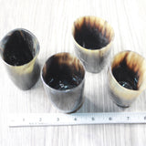 4 Small Horn Glasses #025d       Medieval Tankard Double Shot Glass