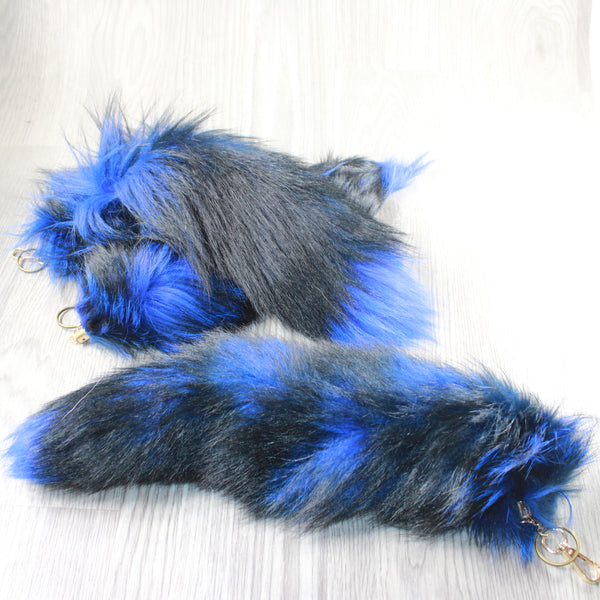 3 Fox Tail Key Rings #2549  Taxidermy Keychain Tassel Bag Tag