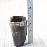 1 Small Horn Glass #865d       Medieval Tankard Double Shot Glass