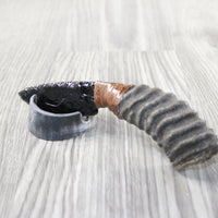 Springbok Horn Handle Obsidian Blade Ornamental Knife #1552 Mountain Man Knife