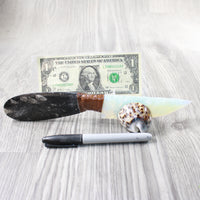 Orthoceras Fossil Handle Opalite Blade Ornamental Knife #2552 Mountain Man Knife