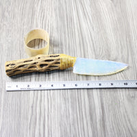 Cholla Cactus Wood Handle Opalite Blade Ornamental Knife #33052 Mountain Man Knife