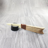 Moose Antler Handle Bone Blade Ornamental Knife #195d    Mountain Man Knife a