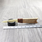 Moose Antler Handle Bone Blade Ornamental Knife #195d    Mountain Man Knife a