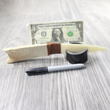 Moose Antler Handle Bone Blade Ornamental Knife #195d    Mountain Man Knife a