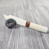 Bone Handle Bone Blade Ornamental Knife #405d    Mountain Man Knife a