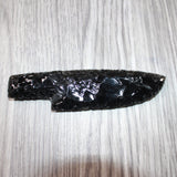 1 Obsidian Ornamental Knife Blade  #315d    Mountain Man Knife