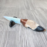 Deer Foot Handle Opalite Blade Ornamental Knife #1261     Mountain Man Knife