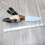 Deer Foot Handle Opalite Blade Ornamental Knife #1261     Mountain Man Knife