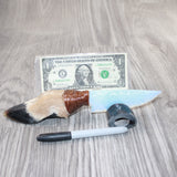 Deer Foot Handle Opalite Blade Ornamental Knife #1261     Mountain Man Knife