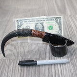 Springbok Horn Handle Obsidian Blade Ornamental Knife #1561  Mountain Man Knife