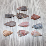 10 Large Stone Ornamental Arrowheads  #3761    Spearhead