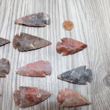10 Large Stone Ornamental Arrowheads  #3761    Spearhead
