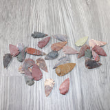 25 Large Stone Ornamental Arrowheads  #6961     Agate Jasper Arrowheads