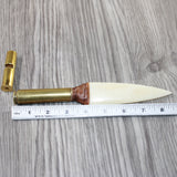 50 Cal Shell Handle Bone Blade Ornamental Knife #3061    Mountain Man Knife a