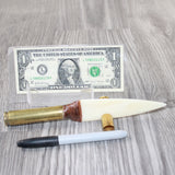 50 Cal Shell Handle Bone Blade Ornamental Knife #3061    Mountain Man Knife a