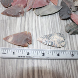 50 Large Stone Ornamental Arrowheads  #8061     Agate Jasper Arrowheads