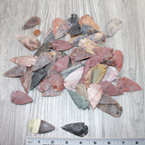 50 Large Stone Ornamental Arrowheads  #9261     Agate Jasper Arrowheads