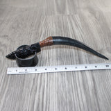 Impala Horn Handle Obsidian Blade Ornamental Knife #3261  Mountain Man Knife