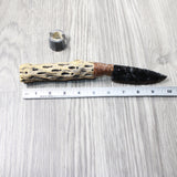 Cholla Cactus  Wood Handle Obsidian Blade Ornamental Knife #3452 Mountain Man Knife