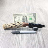 Cholla Cactus  Wood Handle Obsidian Blade Ornamental Knife #3452 Mountain Man Knife